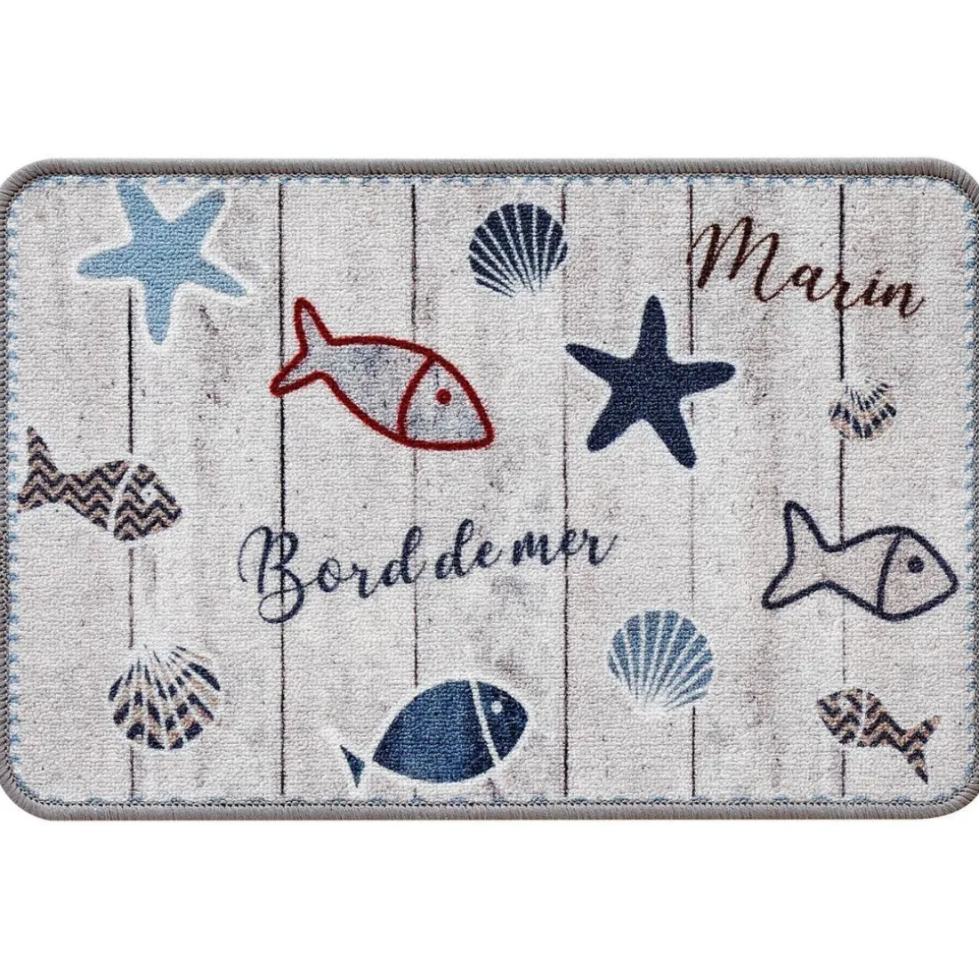 Tapis de cuisine motifs bord de mer PISCO 40X60