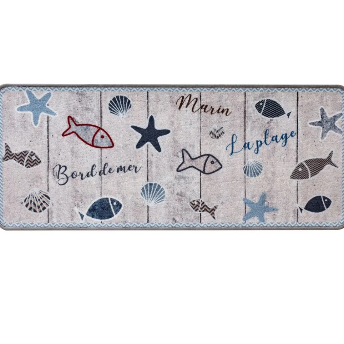 Tapis de cuisine motifs bord de mer PISCO 40X60