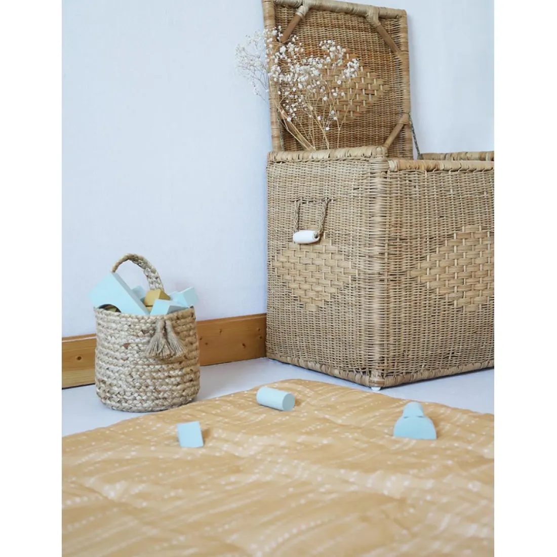 Tapis de repos bébé imprimé bohème NEPO caramel