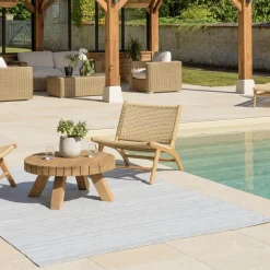 Tapis d’extérieur gris chiné QUENTIN