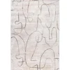 Tapis d'intérieur design Neige LIVIA gris 200 x 290 cm