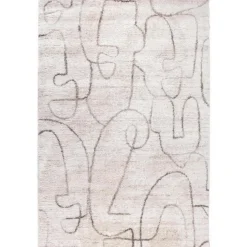 Tapis d'intérieur design Neige LIVIA gris 200 x 290 cm