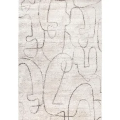 Tapis d'intérieur design Neige LIVIA gris 200 x 290 cm
