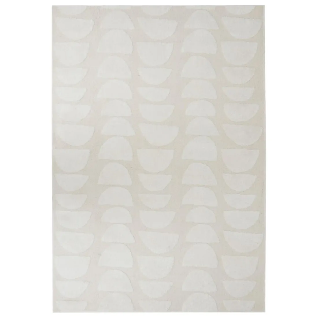 Tapis effet laine blanc Anoai