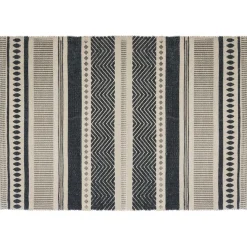 Tapis en Coton Imprimé Box Gris modèle A