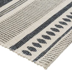 Tapis en Coton Imprimé Box Gris modèle A