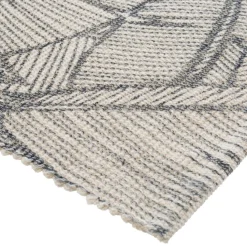 Tapis en Coton Imprimé Box Gris modèle A