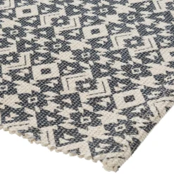 Tapis en Coton Imprimé Box Gris modèle A