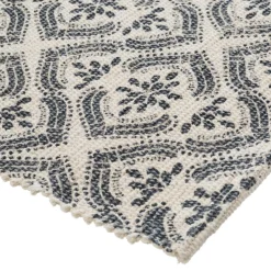Tapis en Coton Imprimé Box Gris modèle A
