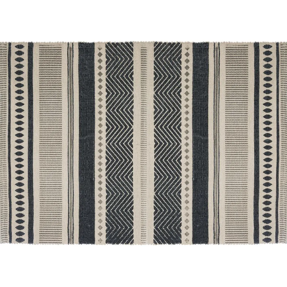 Tapis en Coton Imprimé Box Gris modèle D