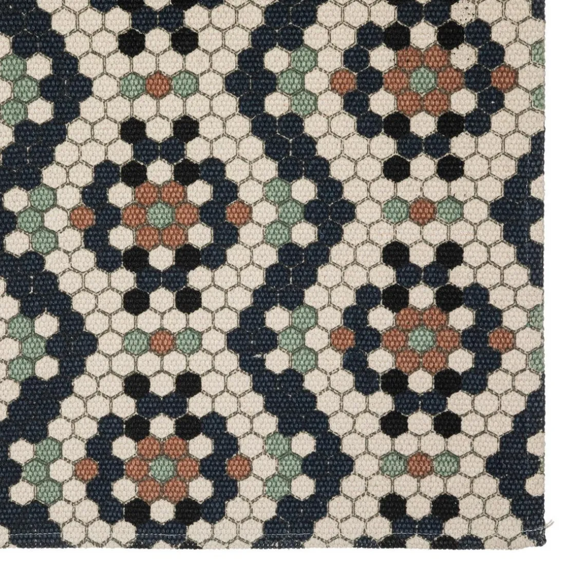 Tapis en coton imprimé 120x170 cm café