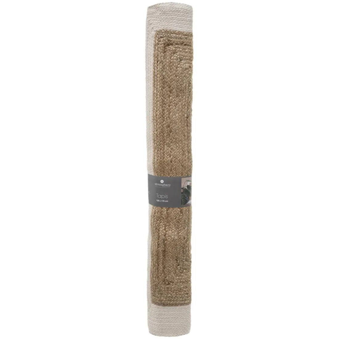 Tapis en Jute à Bord Blanc