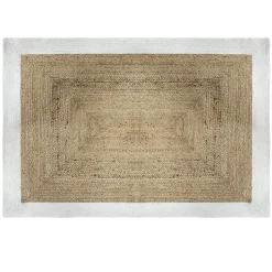 Tapis en Jute à Bord Blanc
