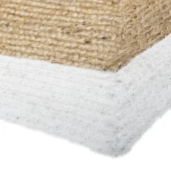Tapis en Jute à Bord Blanc