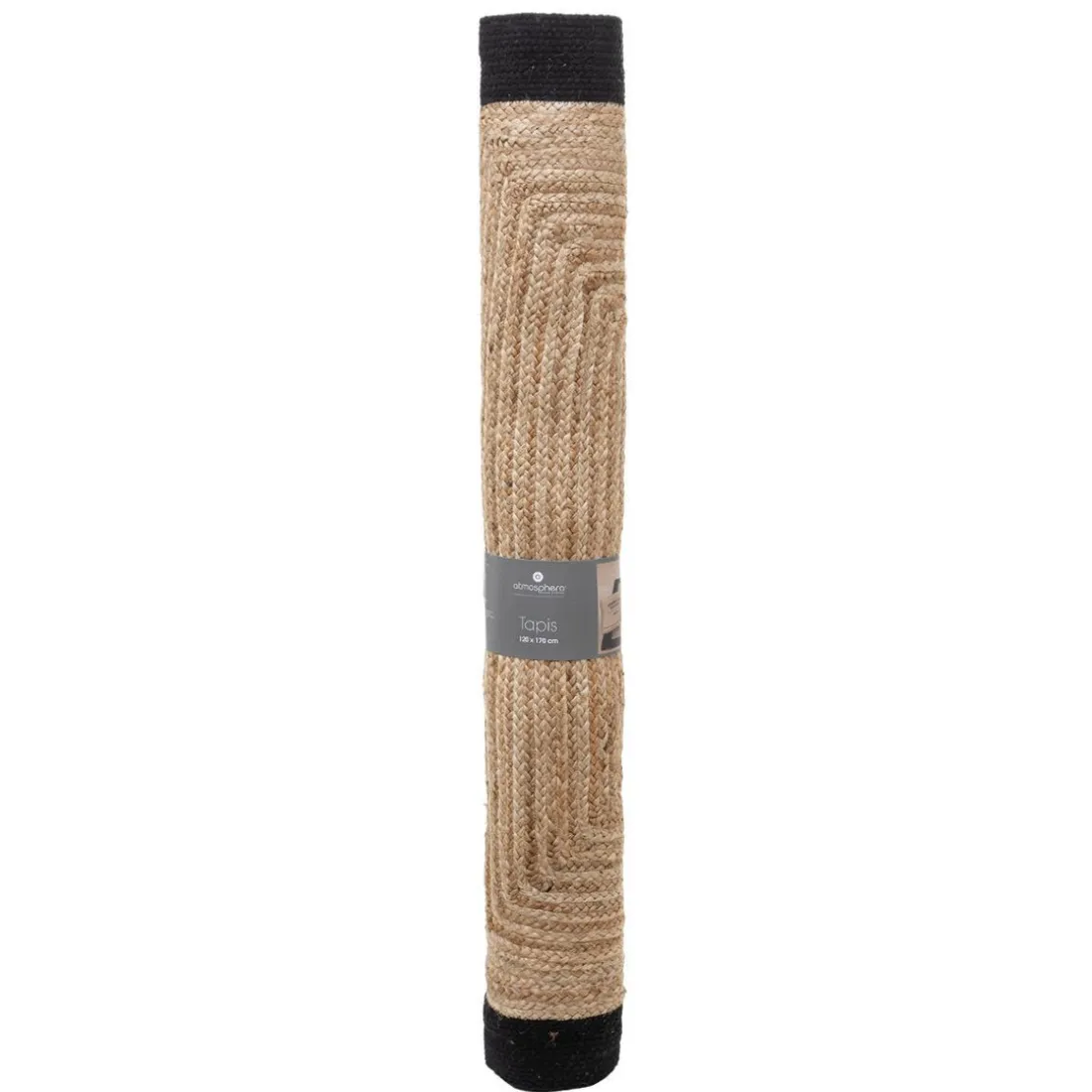 Tapis en Jute à Bord Noir