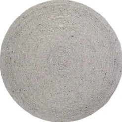 TAPIS EN LAINE GRIS L