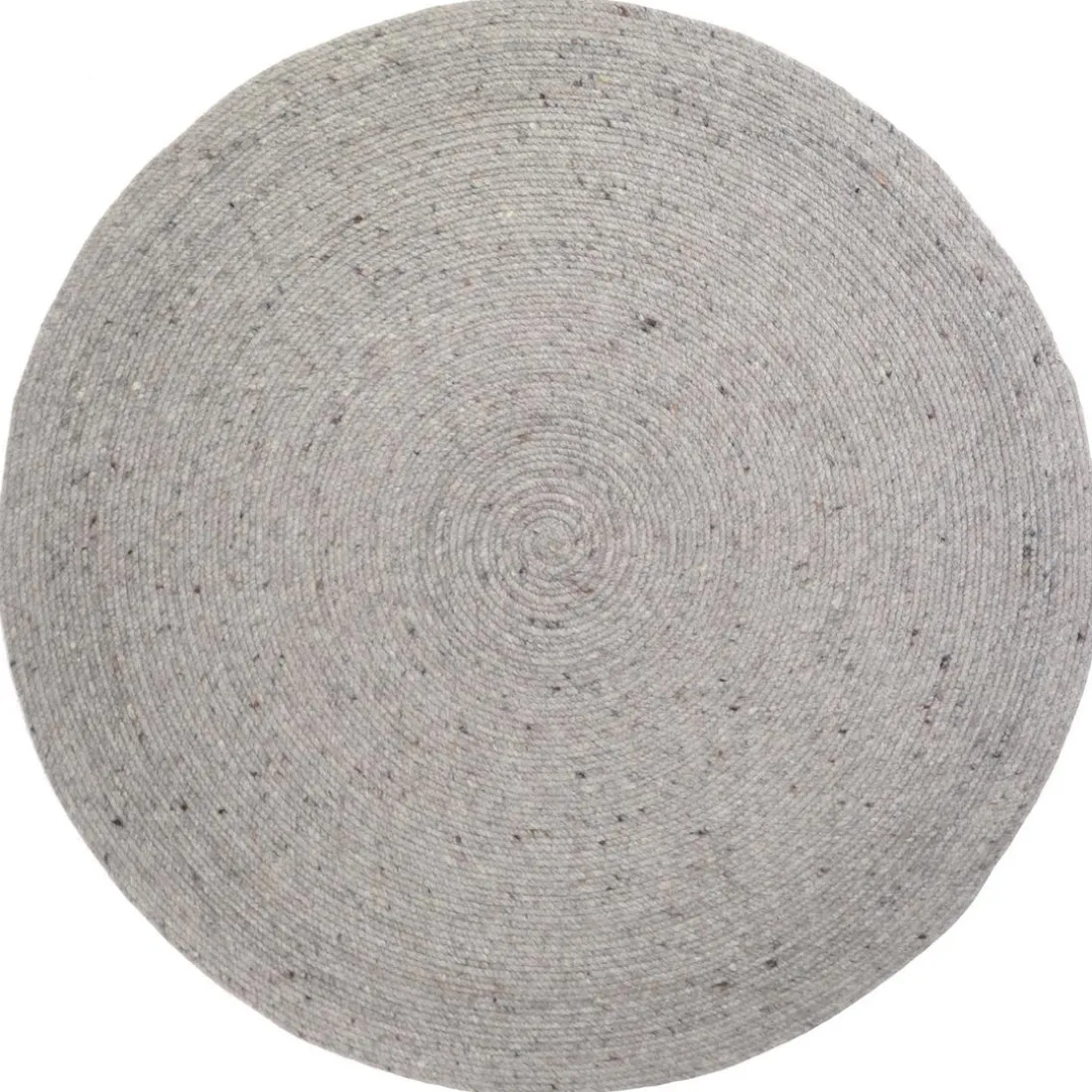 TAPIS EN LAINE GRIS L