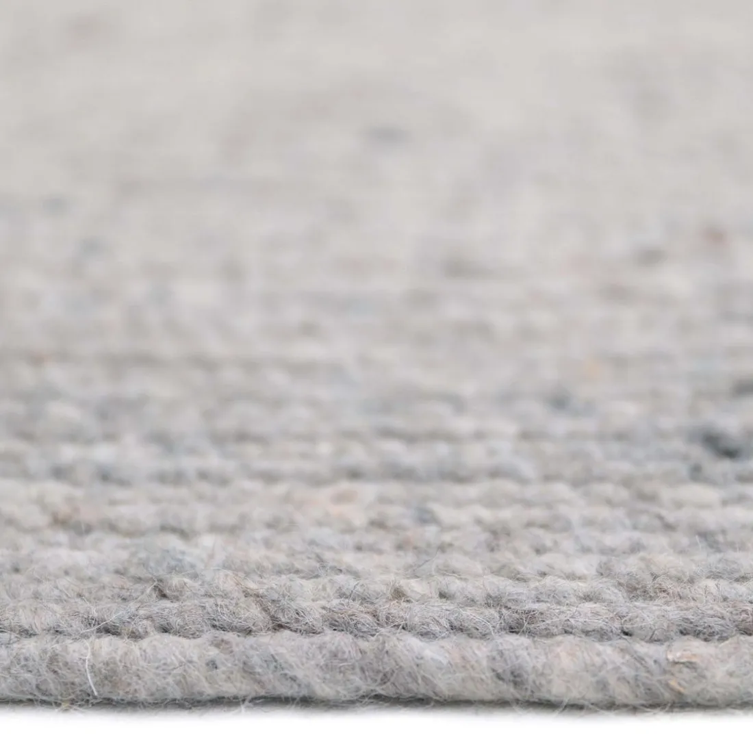 TAPIS EN LAINE GRIS L