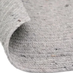 TAPIS EN LAINE GRIS L