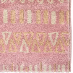 Tapis enfant girly en jute rose