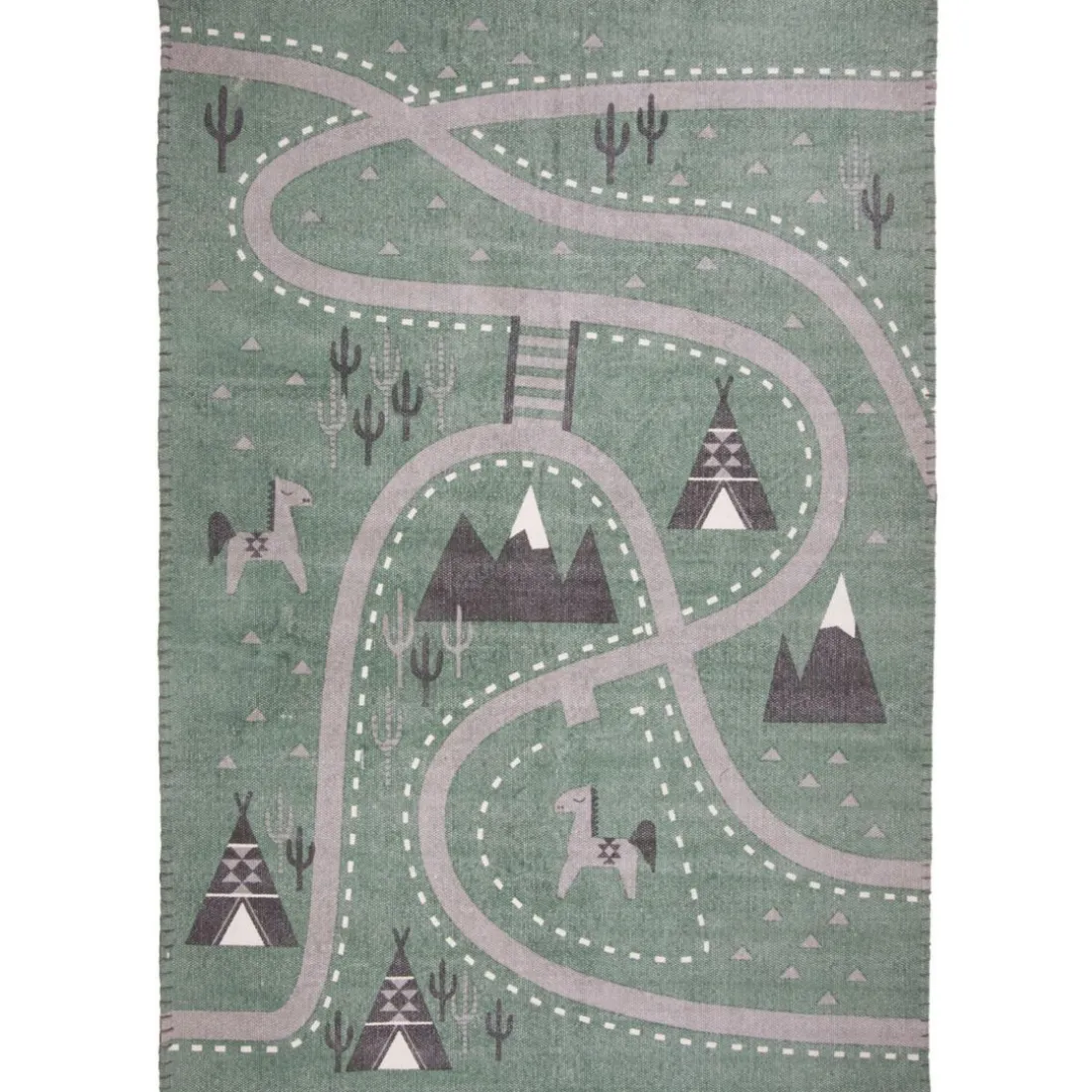 Tapis enfant imprimé western 100x140 BOVISTO