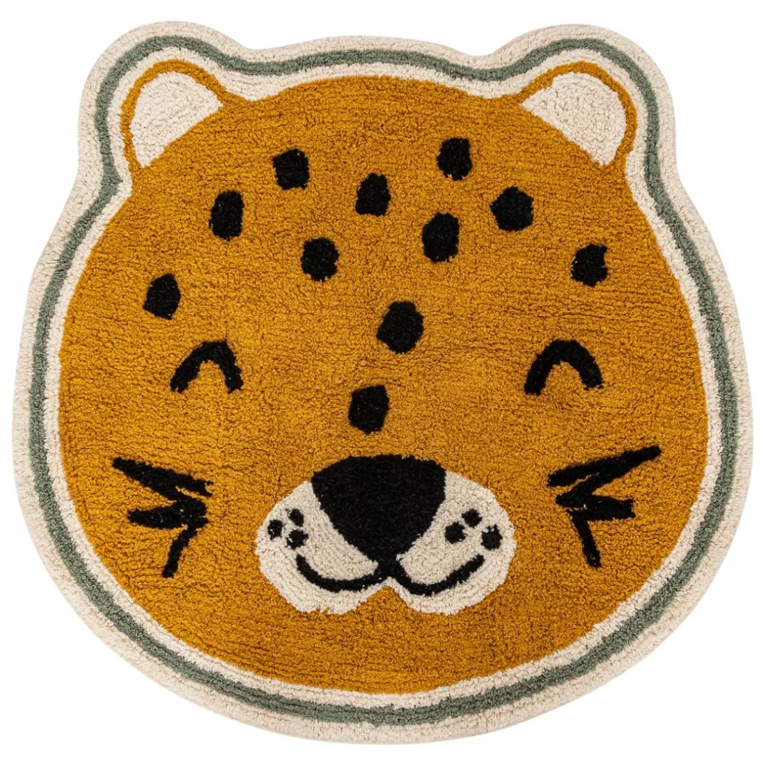 Tapis enfant léopard Kori Jaune ocre
