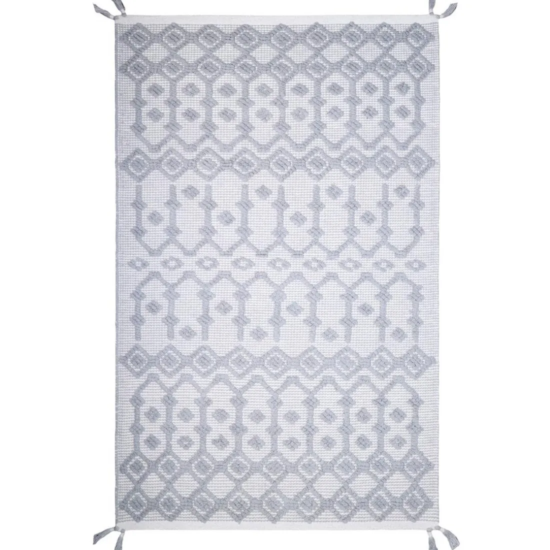Tapis enfant naturel & écru BLONDER Gris