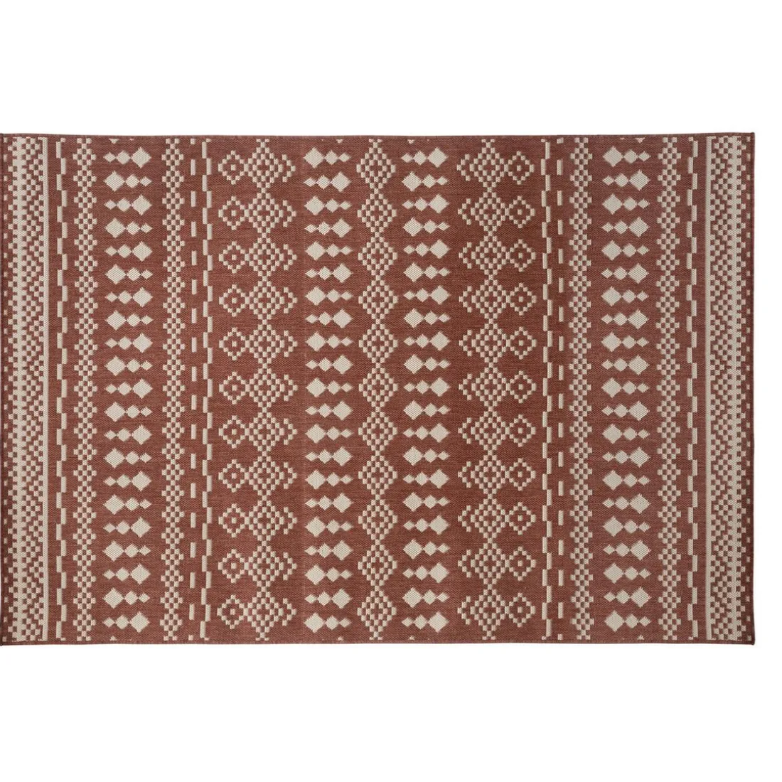 Tapis extérieur et intérieur rose terracotta 120x160