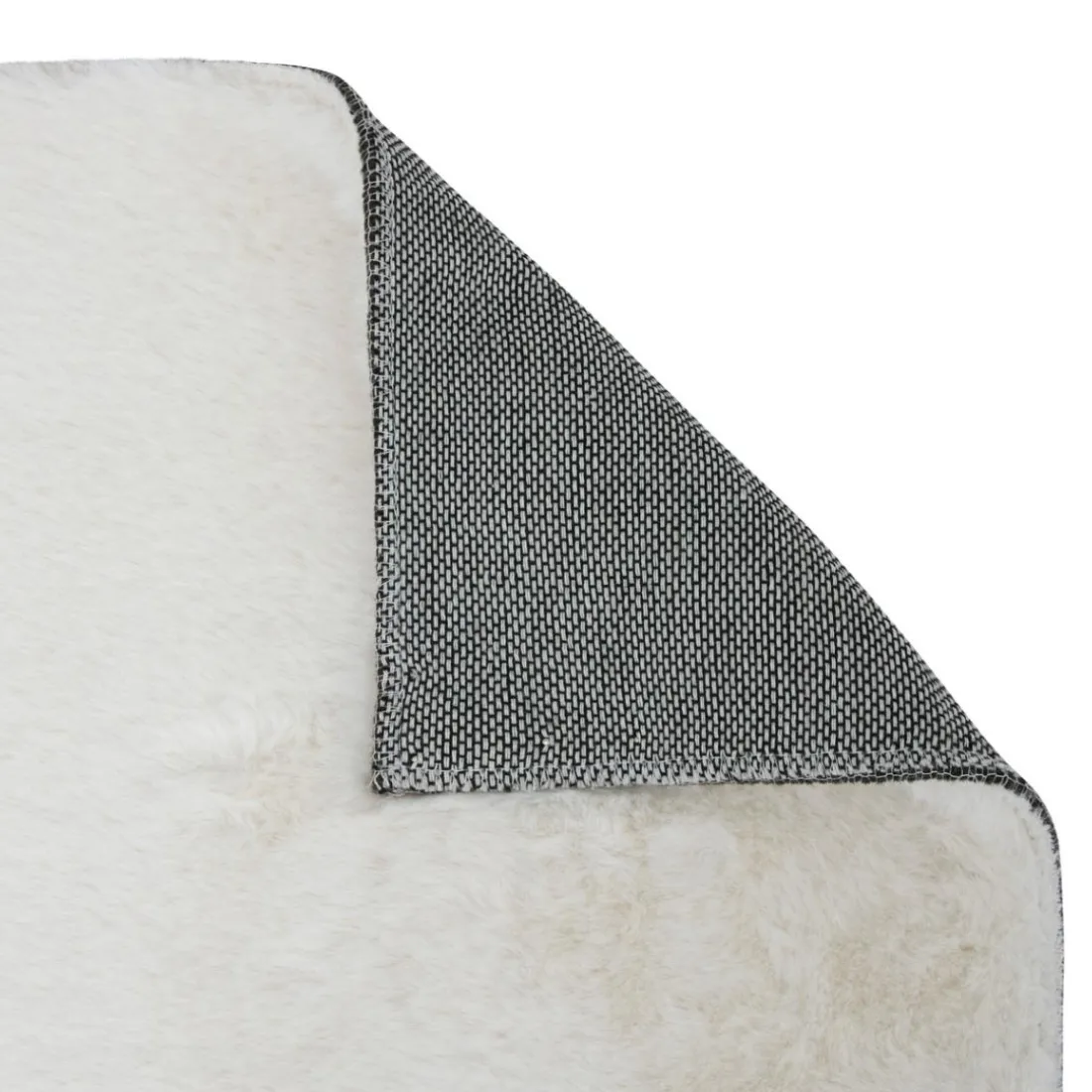 Tapis fausse fourrure Couka blanc