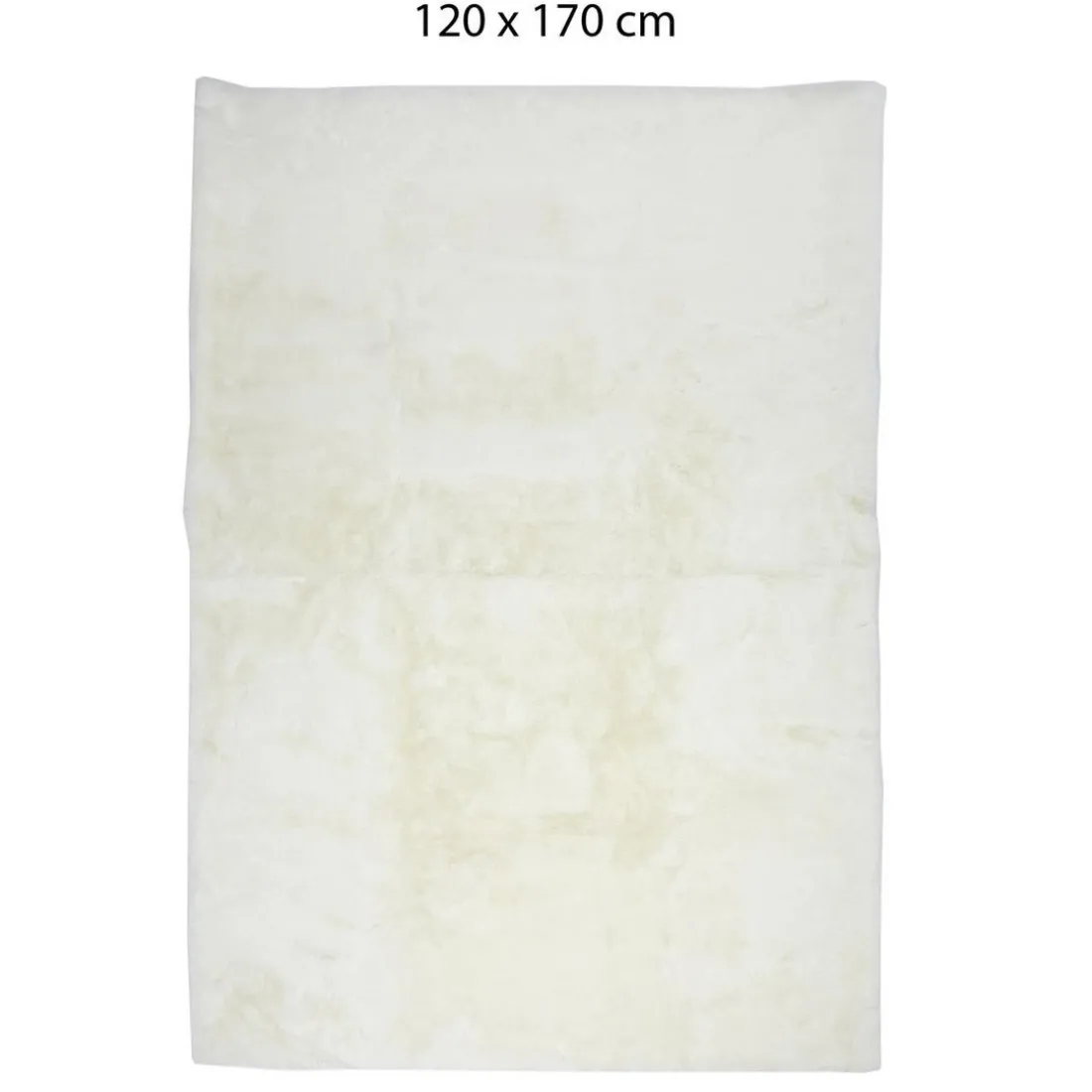 Tapis Imitation Poil Fin Ecru 120x170cm en polyester