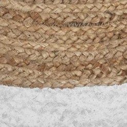 Tapis jute bord blanc D120