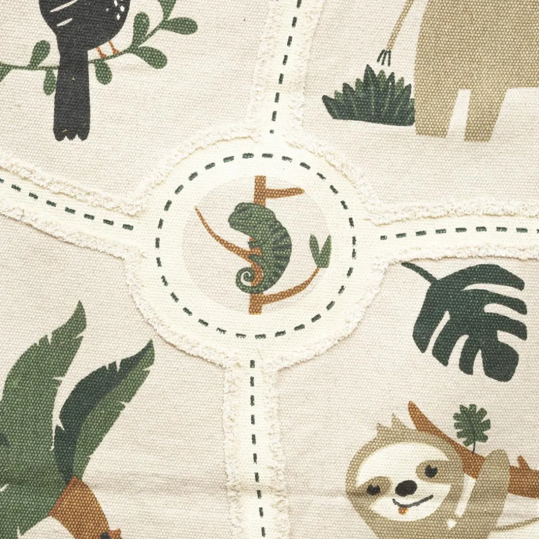 Tapis rectangle coton jungle 100 x 150 cm