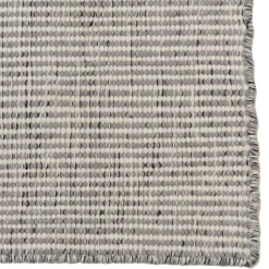 Tapis rectangulaire en laine tissée couleur blanc/gris chiné QUENTIN