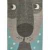 Tapis rectangulaire 100x140 imprimé loup BUGABOO