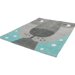 Tapis rectangulaire 100x140 imprimé loup BUGABOO