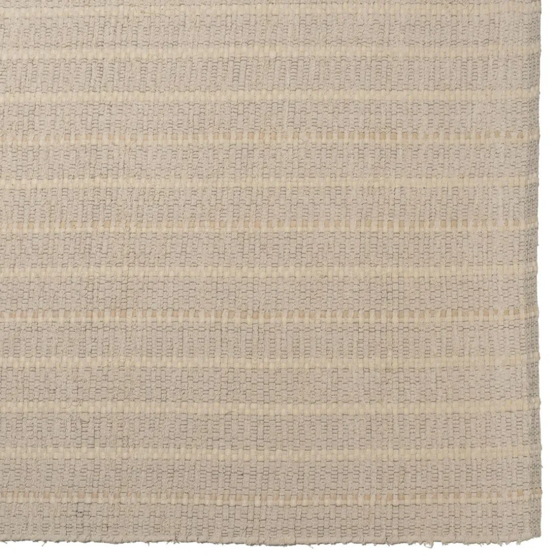 Tapis rectangulaire 200x290cm en coton recyclé couleur ivoire SACHA