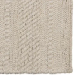 Tapis rectangulaire 160x230cm laine texturée nuances de beige SACHA