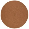 Tapis rond laine feutrée NEETHU marron taille L