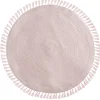 Tapis rose lurex à franges D.90