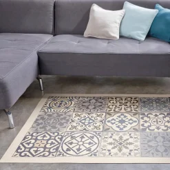 Tapis Vinyl Carreaux Beige KYLAS