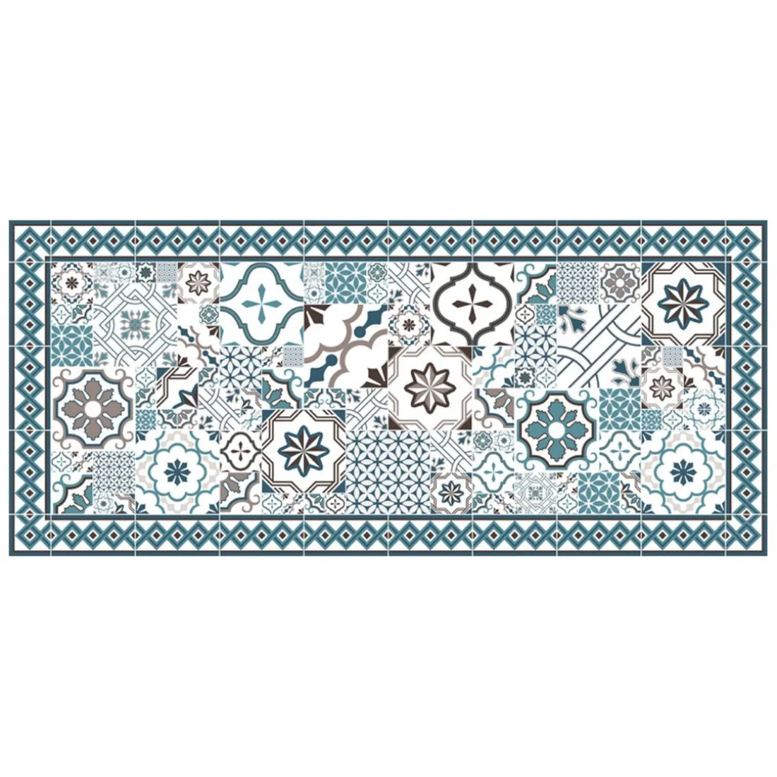 Tapis Vinyle Mosaïque bleuBoîte 50x112