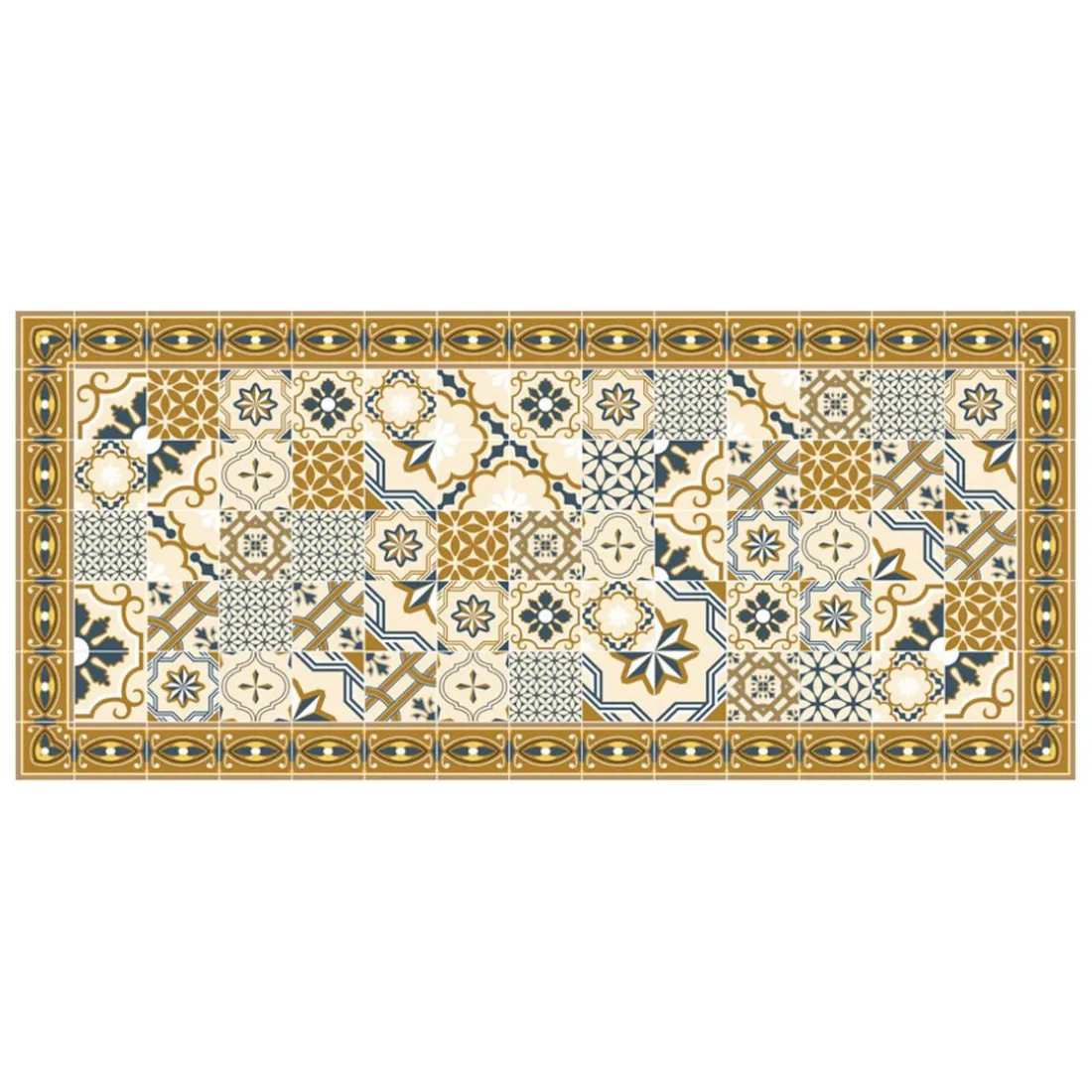 Tapis Vinyle Mosaïque marron Boîte 50x112
