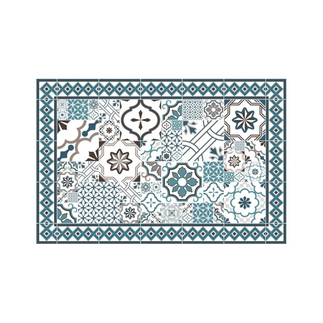 Tapis Vinyle Mosaïque noir Boîte 50x75