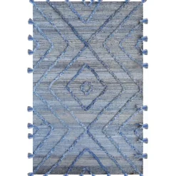 Tapis Worgan denim Bleu/ivoire 120 x 180