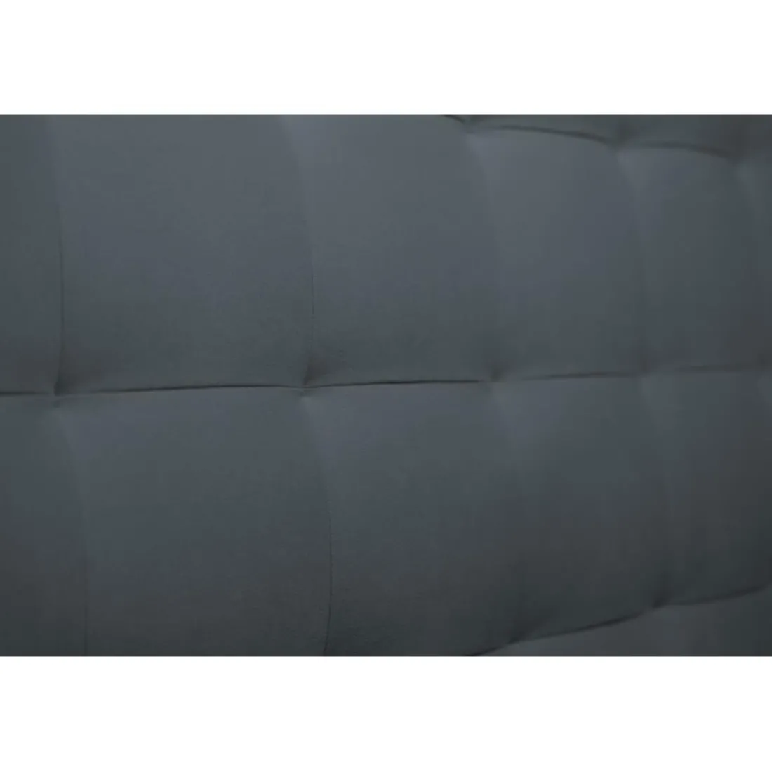 Tete de lit Capitonnee Velours Gris anthracite rembourre