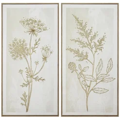Toile 3D Beryl blanc doré
