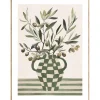 Toile imprimée encadrée Claudia vert