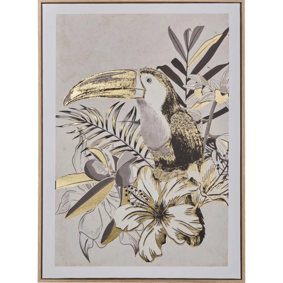 Toile imprimée encadrée Rafi vert