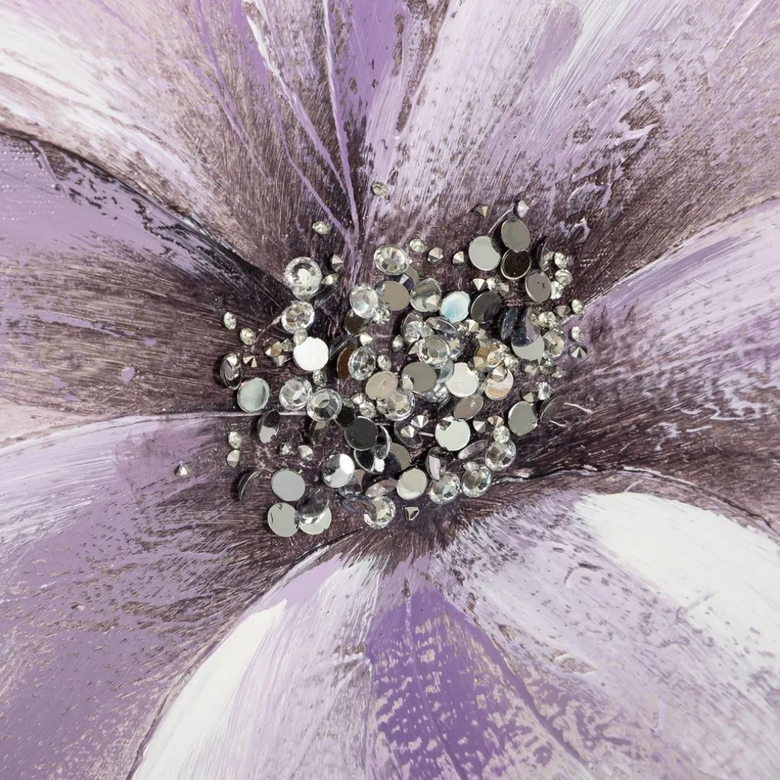 Toile Peinture Fleurs violet 48 x 48 cm