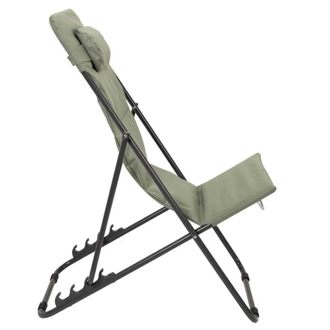 Transat Pliant en Métal vert kaki
